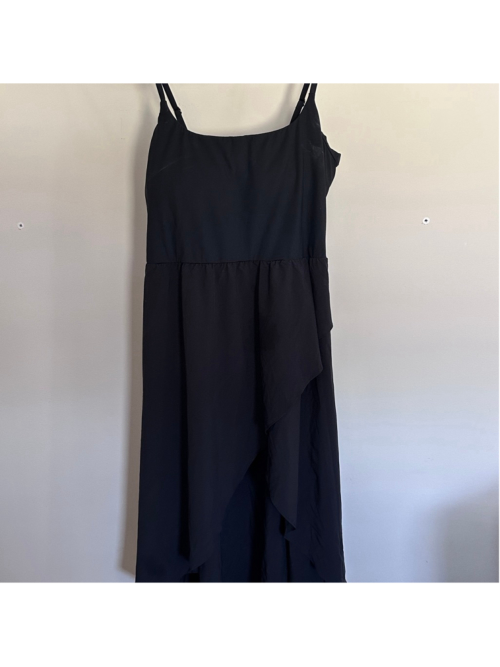 HALARA Black High Low Dress XL NWT Flowy Stretch Casual Chic - Picture 4 of 15